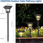 Solar Garden Path Lights 18-Pack, IP65 Waterproof