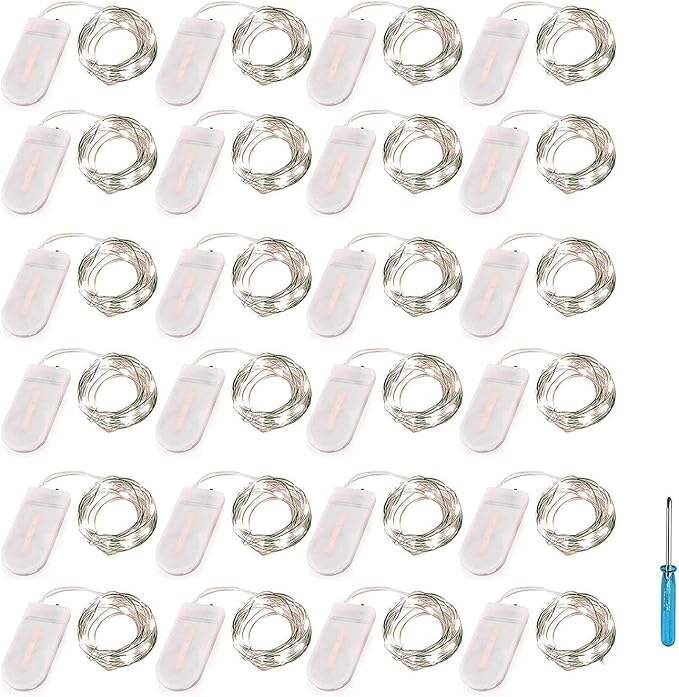 Christmas Porch String Lights 24-Pack, 2ft 30 LED Waterproof