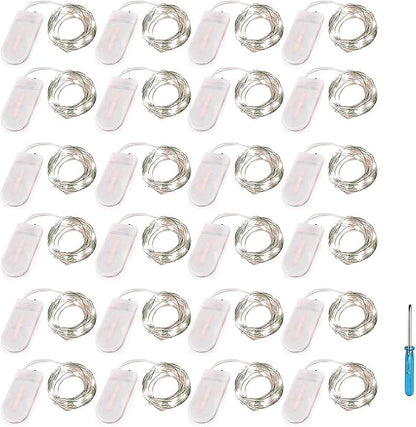 Christmas Porch String Lights 24-Pack, 2ft 30 LED Waterproof
