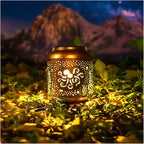 Garden Solar Lantern Set, Rustic Backyard Lighting