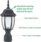 Outdoor Pole Lantern, Daylight White Weatherproof Post Light
