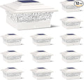 Solar Post Cap Lights 12-Pack, Waterproof LED