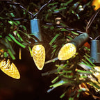 2-Pack 50 LED Christmas Twinkle Lights, 18ft Waterproof for Patio