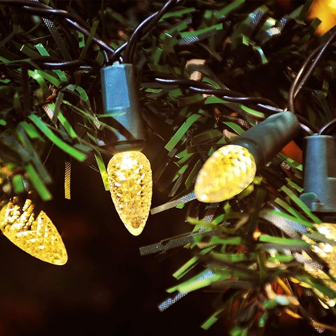 2-Pack 50 LED Christmas Twinkle Lights, 18ft Waterproof for Patio