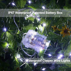 4-Pack 20ft Christmas LED String Lights, Waterproof Timer Lights
