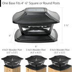 12-Pack Solar Post Cap Lights for Deck, LED