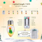 Christmas Patio String Lights, 5ft Waterproof