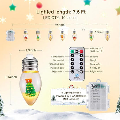 Christmas Patio String Lights, 5ft Waterproof