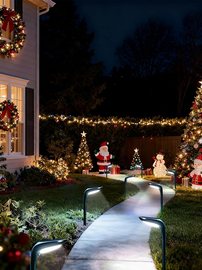 Warm White Solar Pathway Lights 2-Pack, Garden LED