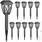10-Pack Solar Landscape Lights for Driveway