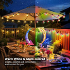 Warm White Yard String Lights, 22ft Weatherproof LED
