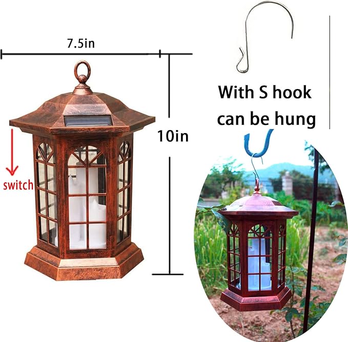 Courtyard Solar Lantern Set, Classic Garden Lighting