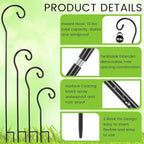 24-Pack 46" Shepherd's Hooks, Heavy-Duty Garden Stakes