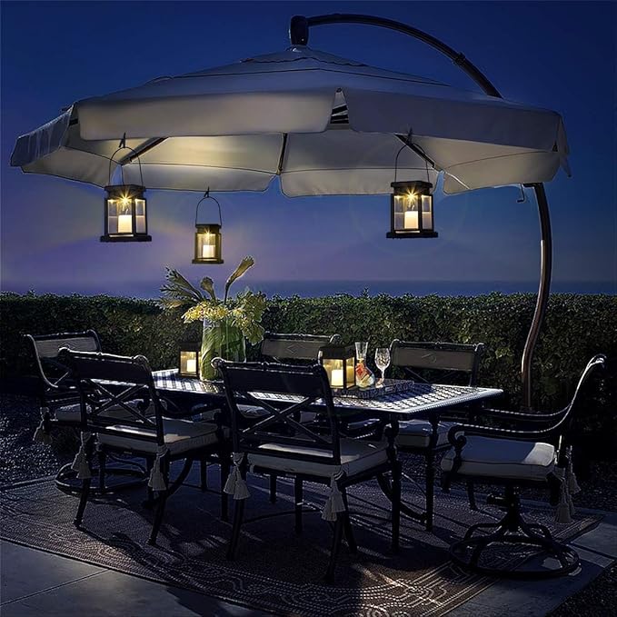 Garden Solar Lantern Set 8-Pack, Decorative Patio Lighting