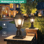 Post Lighting Fixture for Outdoor Posts, Black Waterproof