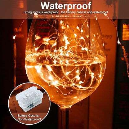 24-Pack 7ft Christmas LED String Lights, Waterproof Timer Lights