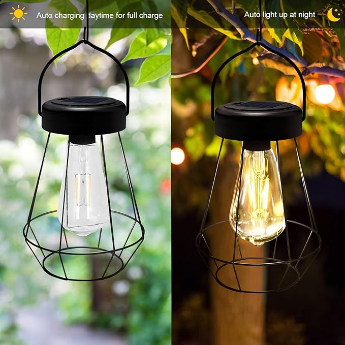 Garden Solar Lantern Set 2-Pack, Charming Garden Lighting