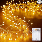 2-Pack Christmas String Lights, 10ft 120 LED Waterproof Twinkle Lights