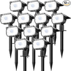 56 LED Solar Landscape Spotlights 12-Pack, Motion Sensor LED