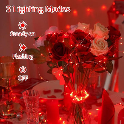 Christmas Fairy Lights 8-Pack, 16ft 50 LED Battery Twinkle Lights