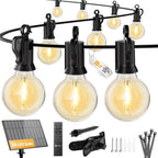 Brightown 75ft Solar String Lights, 36 Shatterproof LED Bulbs with Remote Control, Outdoor Patio & Cafe Lights