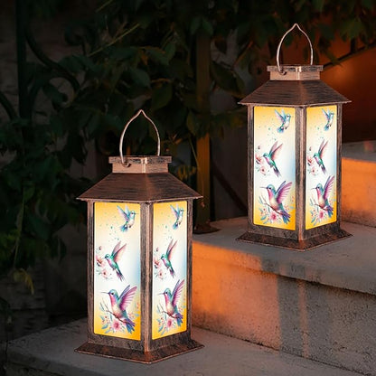 Solar Hanging Lanterns, Bronze, 3 LED, Waterproof, Perfect for Garden Decor, Outdoor Gatherings, and Gifting