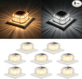 Solar Post Cap Lights 8-Pack, Waterproof LED