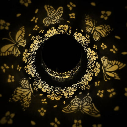 Solar Lanterns Outdoor Waterproof Decorative Garden Solar Lights Outdoor,Hanging Hollow Out Metal Ornaments Decor for Outside Lawn,Patio,Balcony,Yard Unique Gifts for Women Butterfly
