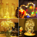 3-Pack 7ft Christmas LED String Lights, Waterproof Timer Lights