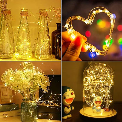 3-Pack 7ft Christmas LED String Lights, Waterproof Timer Lights