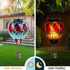 Elegant Cardinal Solar Lanterns for Porch, Waterproof LED