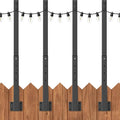 8ft Outdoor String Light Poles 4-Pack, Metal