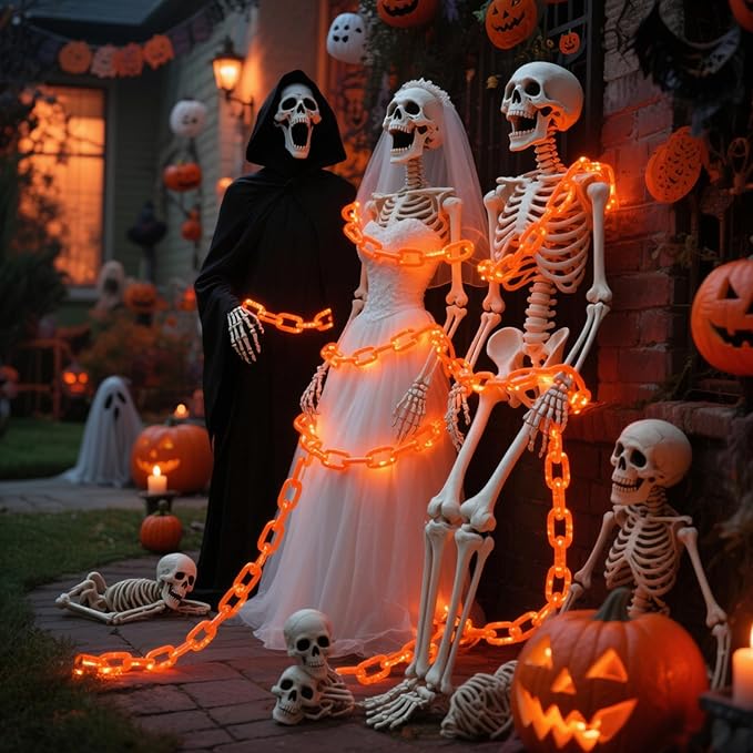 LED Halloween Fairy Lights, Battery Timer