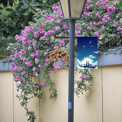 iplusmile Outdoor Lamp Post Cross Arm Aluminum Alloy Ladder Rest Handle Garden Light Pole Accessory Random Color