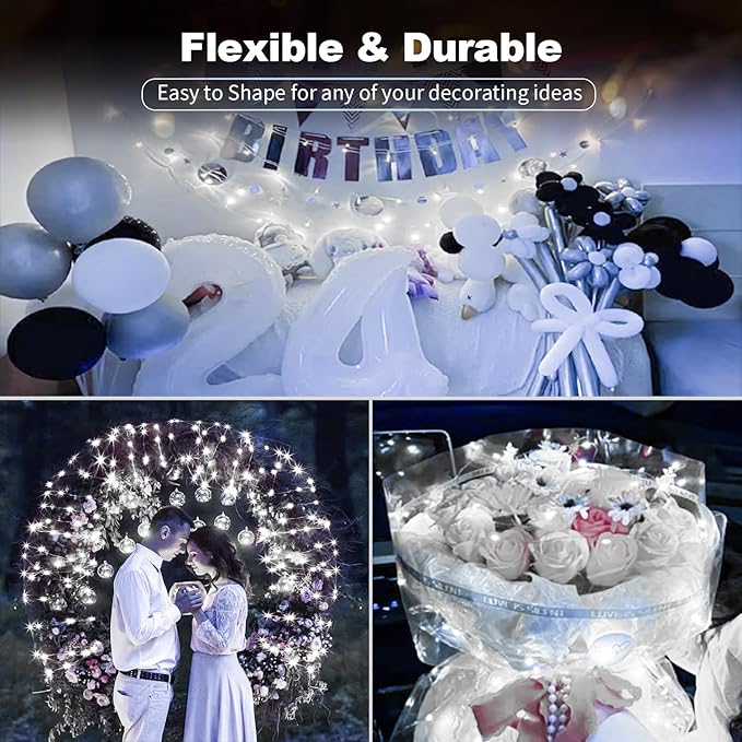 20-Pack Christmas String Lights, 7ft 20 LED Waterproof Twinkle Lights