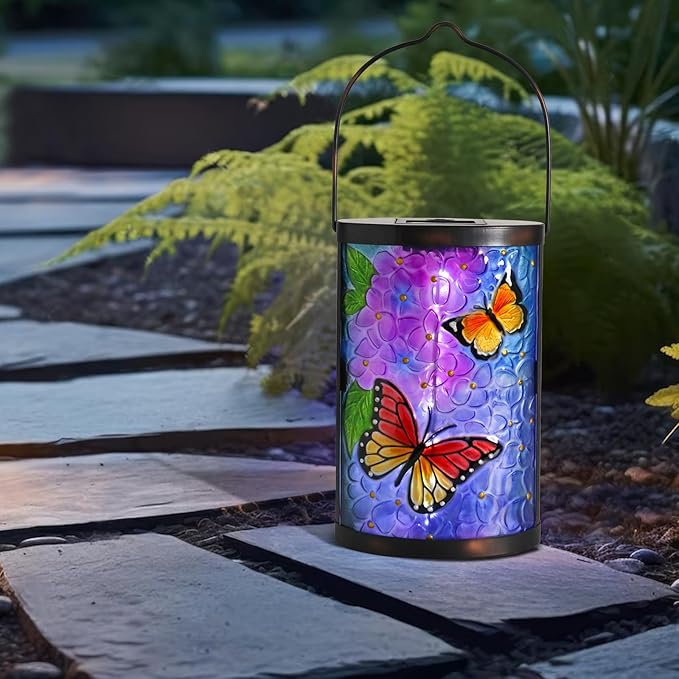 Butterfly Solar Lantern Set, Decorative Patio Lighting