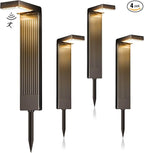 Solar Driveway Path Lights 4-Pack, IP65 Waterproof