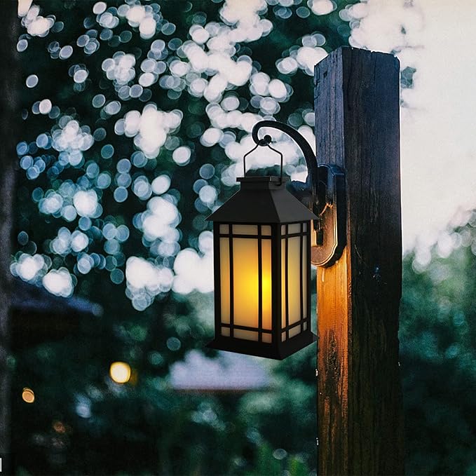2-Pack Garden Solar Lanterns, Waterproof LED Patio Lights