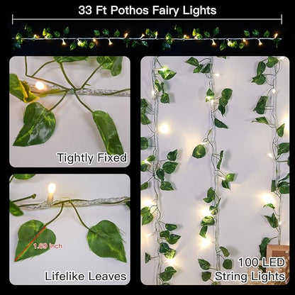 Warm White Patio String Lights, 33ft Weatherproof LED