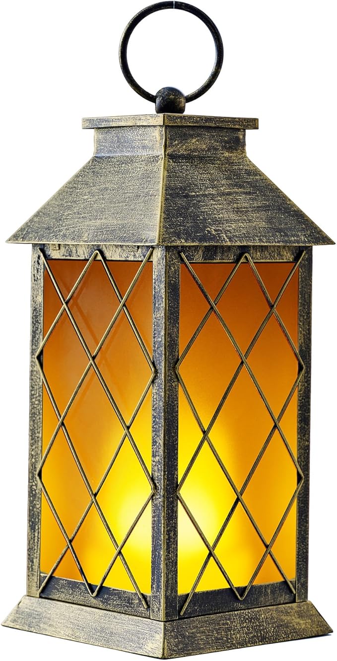 Classic Backyard Solar Lanterns for Patio, Waterproof LED
