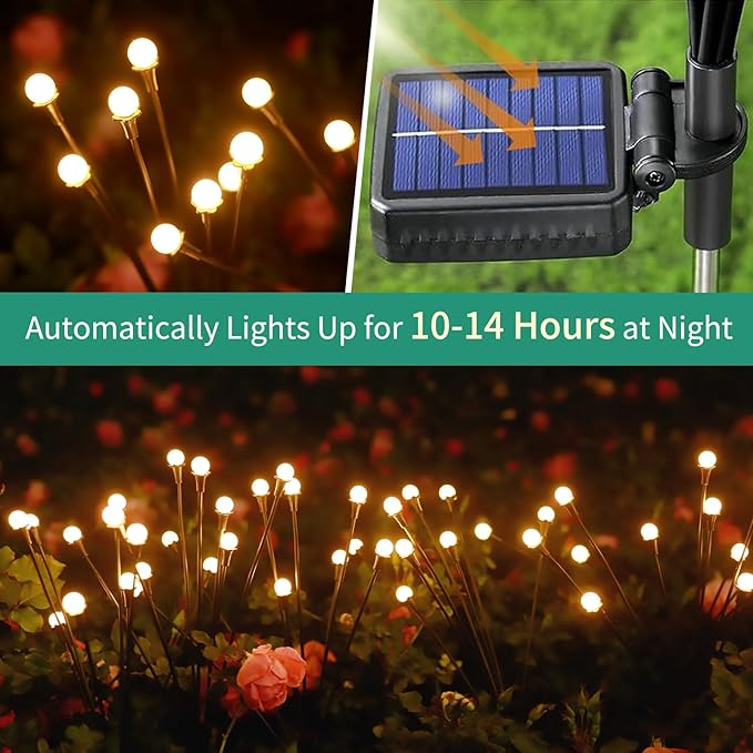 2-Pack Solar Ground Disk Lights, Waterproof LED