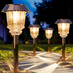4-Pack Solar Pathway Lights, Waterproof LED Driveway Lights