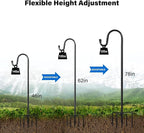 Heavy-Duty Shepherd's Hooks, 78" Garden