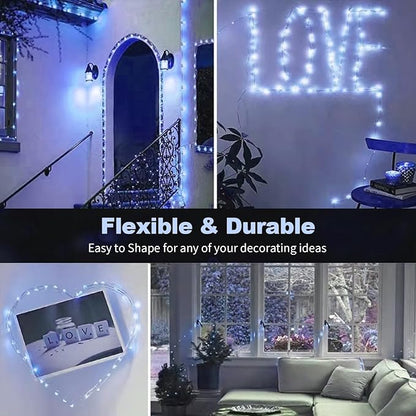 20-Pack 7ft Christmas LED String Lights, Waterproof Timer Lights
