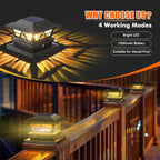 8-Pack RGB Yard Post Cap Lights, Solar LED