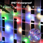 Waterproof Solar Rope Lights 66ft, Patio LED String