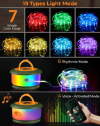 Outdoor String Lights, 8ft RGB Waterproof LED