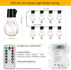 String Lights for Backyard, Waterproof LED