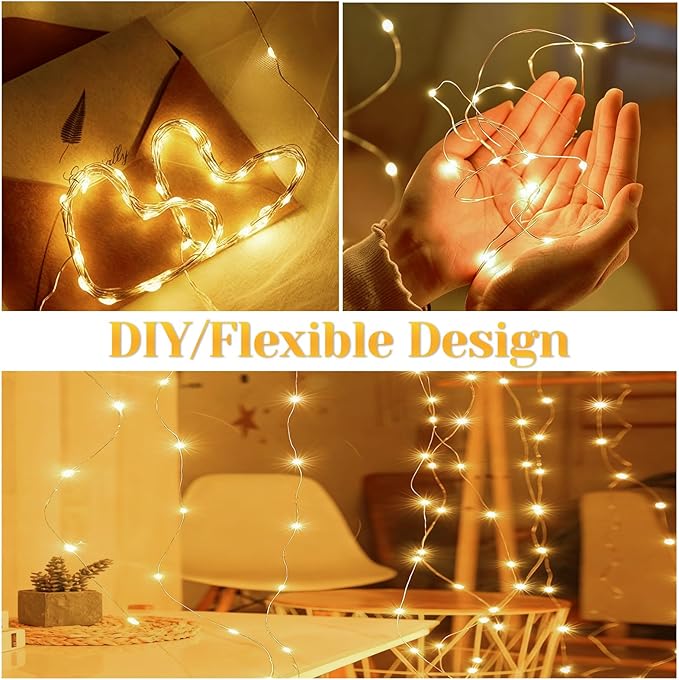 200 LED Christmas Twinkle Lights, 67ft Waterproof for Porch