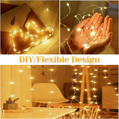 200 LED Christmas Twinkle Lights, 67ft Waterproof for Porch